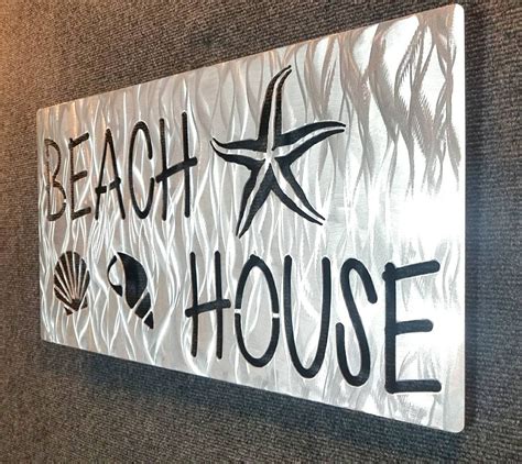 personalized metal beach house signs|customized outdoor beach house signs.